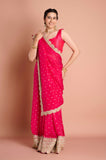 Rani Georgette Weaving Saree