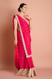 Rani Georgette Weaving Saree