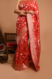 Red Banarasi Uppada Saree