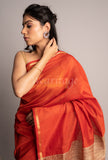 Ita Handwoven Ghicha Pallu Maheshwari Saree