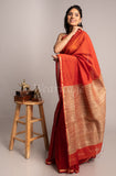 Ita Handwoven Ghicha Pallu Maheshwari Saree