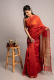 Ita Handwoven Ghicha Pallu Maheshwari Saree