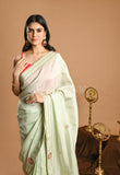 Light green Magenta Pink Gota and Jarkan Saree
