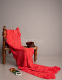 Orange Pure Georgette Bandhani Saree