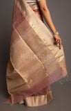 Pink Handewoven Shreen Patta Maheshwari Saree