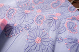 Purple Pink Chikankari saree