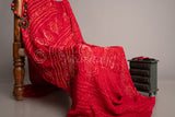 Red Pure Georgette Bandhani Saree