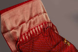 Red Kanjivaram Bandhej Saree