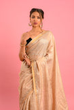 Pure Tussar Handmade Gota Patti Saree