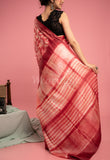 Wine Shiburi Tussar Saree