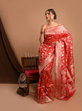 Red Banarasi Uppada Saree