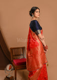 Red Dola Silk Saree