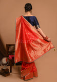 Red Dola Silk Saree